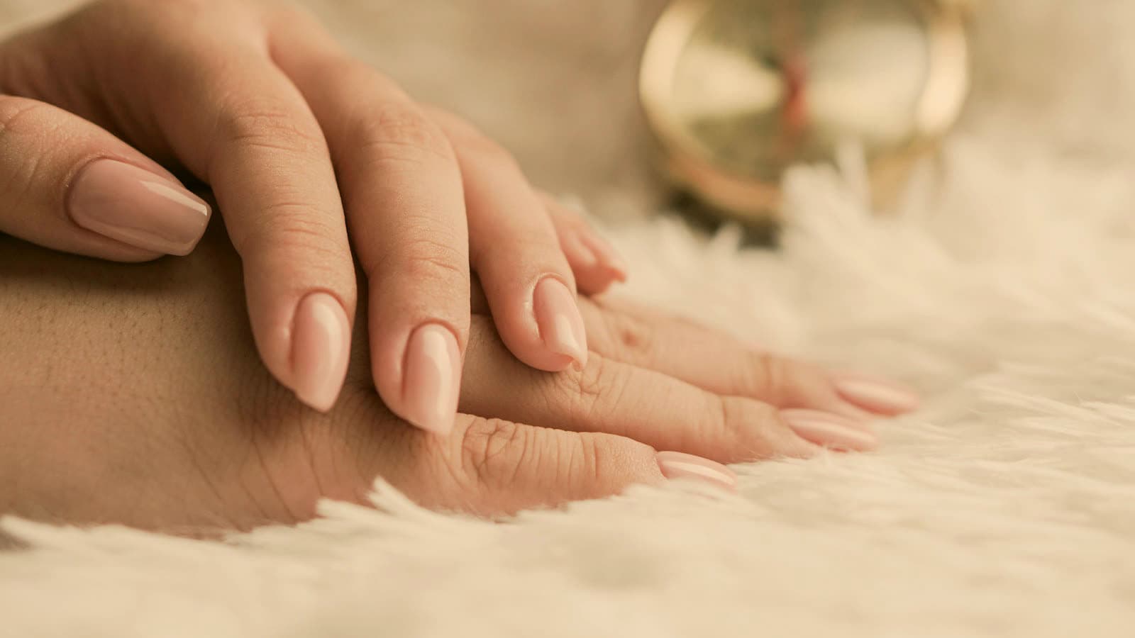 Clean, neutral manicured hands