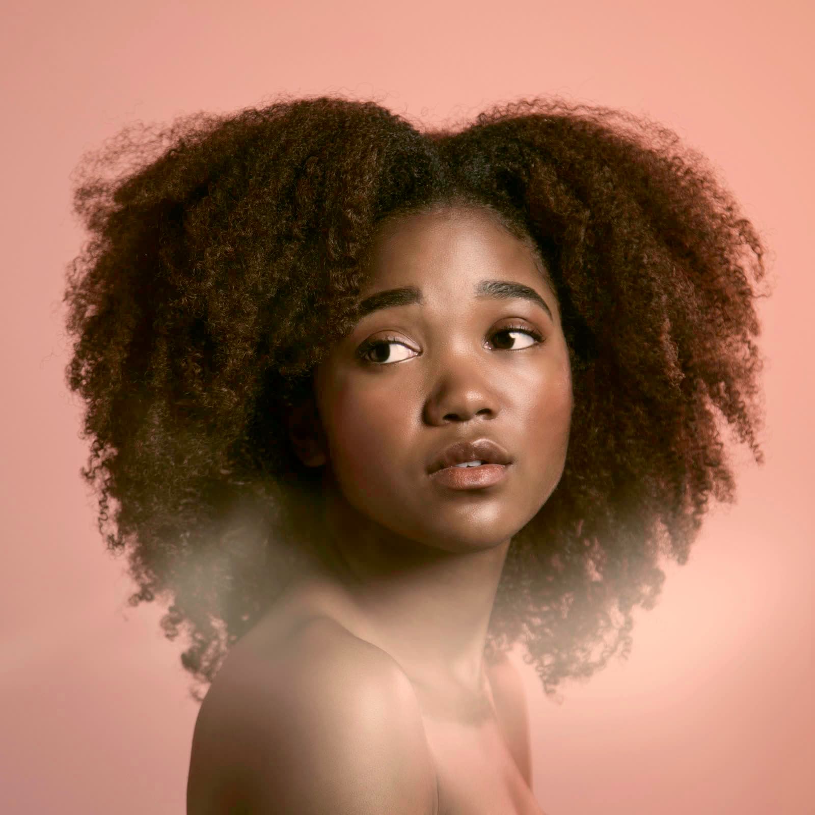 A woman with a full natural afro
